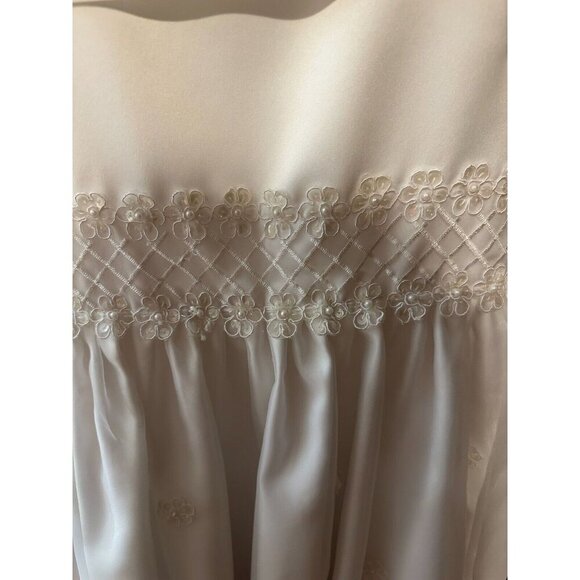 Cinderella White Embelished Sleeveless Communion or Flower Girl Dress Size 7 - Picture 7 of 8